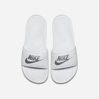 Papuci Nike Benassi Dama Albi Metal Argintii | JXGH-07981